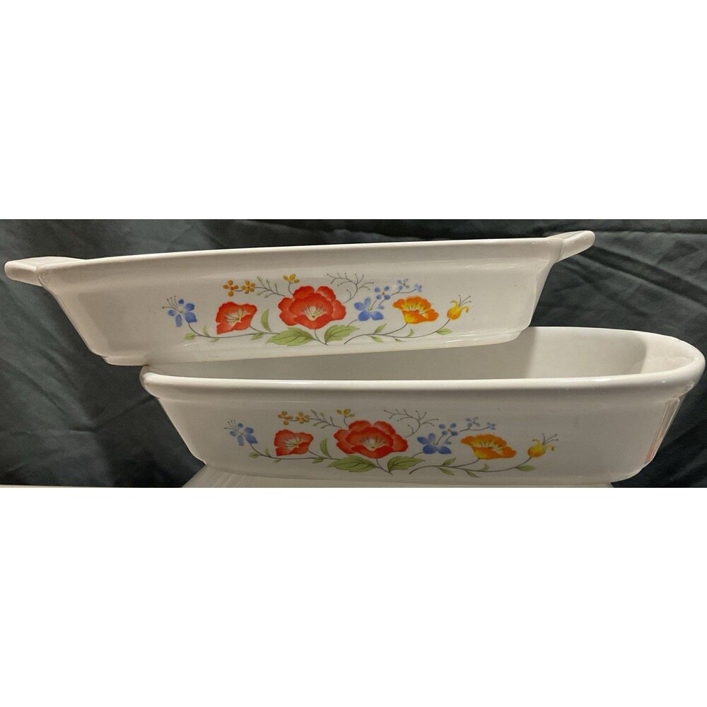 Vintage Northland Japan Floral Baking Dish Set